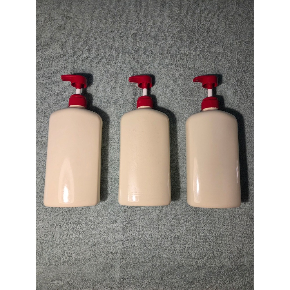 Unbranded Pump Bottles Unisex 25 Oz Cream Red Like Refillable Set of 3